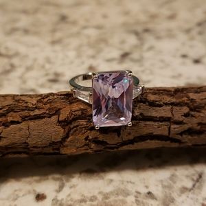 SOLD...NEW! Emerald Cut Cubic Zirconia Ring Size 6